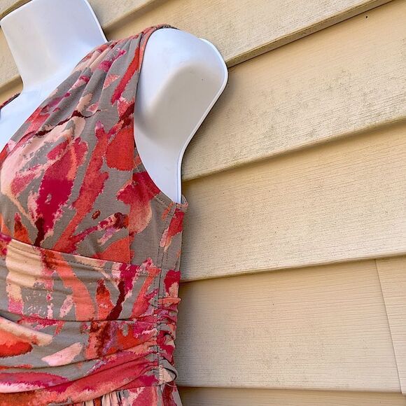 👠 Ann Taylor Petite Sleeveless Floral Dress (AA5) - Picture 5 of 11